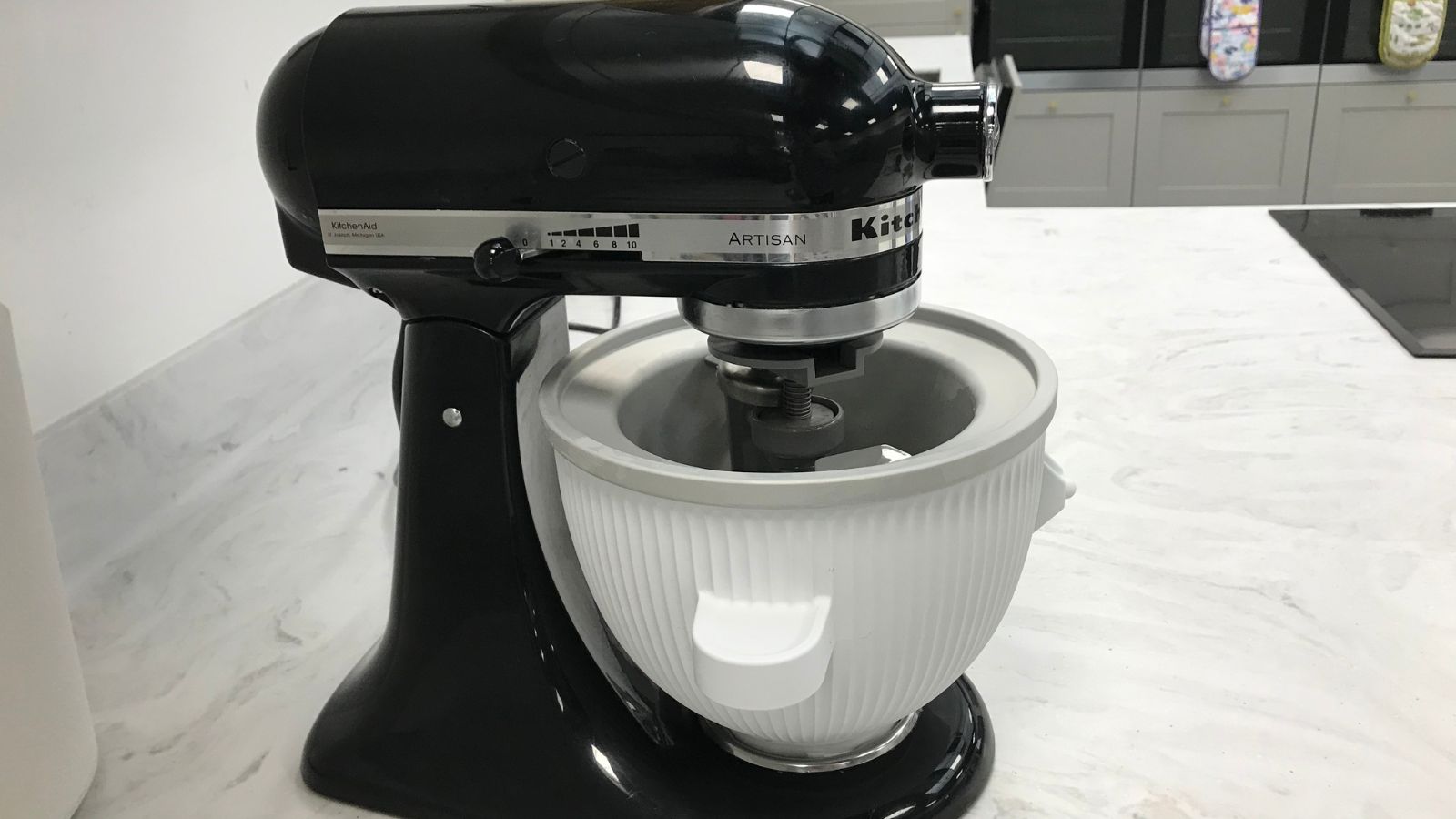 KitchenAid Ice Cream Maker Attachment churning…