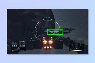 A screenshot showing how to dock in Starfield