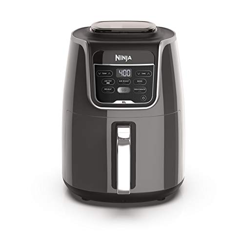 Ninja Xl Air Fryer | 5.5 Qt Capacity Fits 3lbs of Wings | 5-In-1 Air Fry, Roast, Bake, Reheat &amp; Dehydrate | 400&deg;f Max Temp | 1750 Watts | With Dishwasher Safe Parts &amp; Recipe Guide | Grey | Af150amz