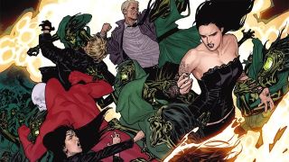 DC Comics artwork of the Justice League Dark fighting