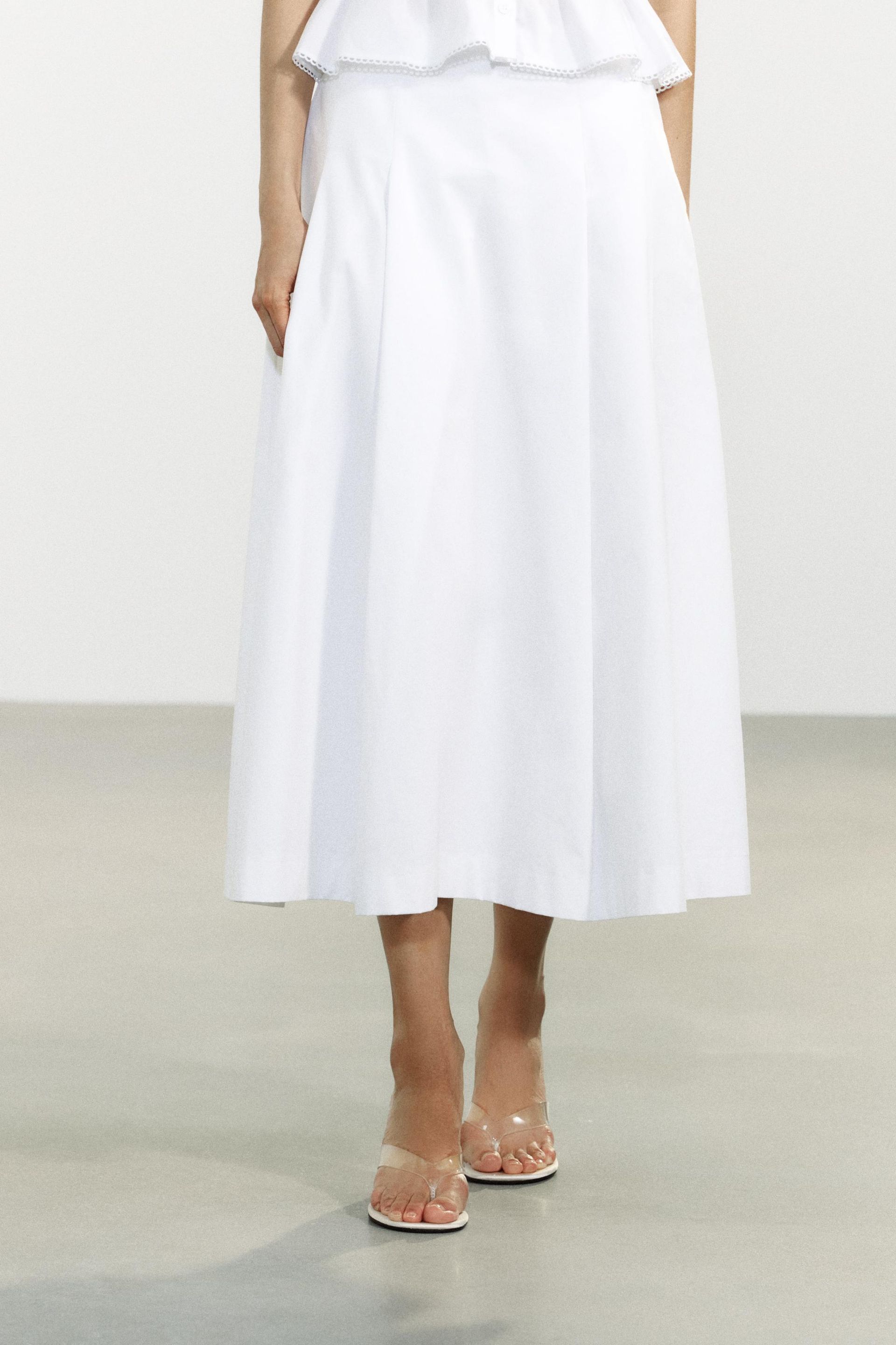 Pleated Midi Skirt