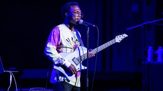 Justus West performs during Future X Sounds Concert at John Anson Ford Amphitheatre on August 31, 2019 in Hollywood, California