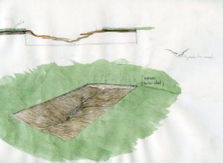 Artist's sketch, Cristina Iglesias, Landscape and Memory at Madison Square Park, 2022