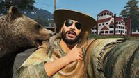 Scum screenshot - dude in sunglasses about to get ganked by a bear
