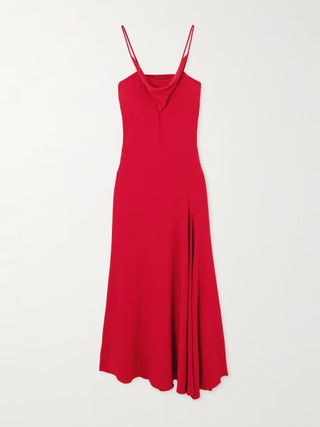 ISABEL MARANT, Kapri Draped Open-Back Crepe Maxi Dress