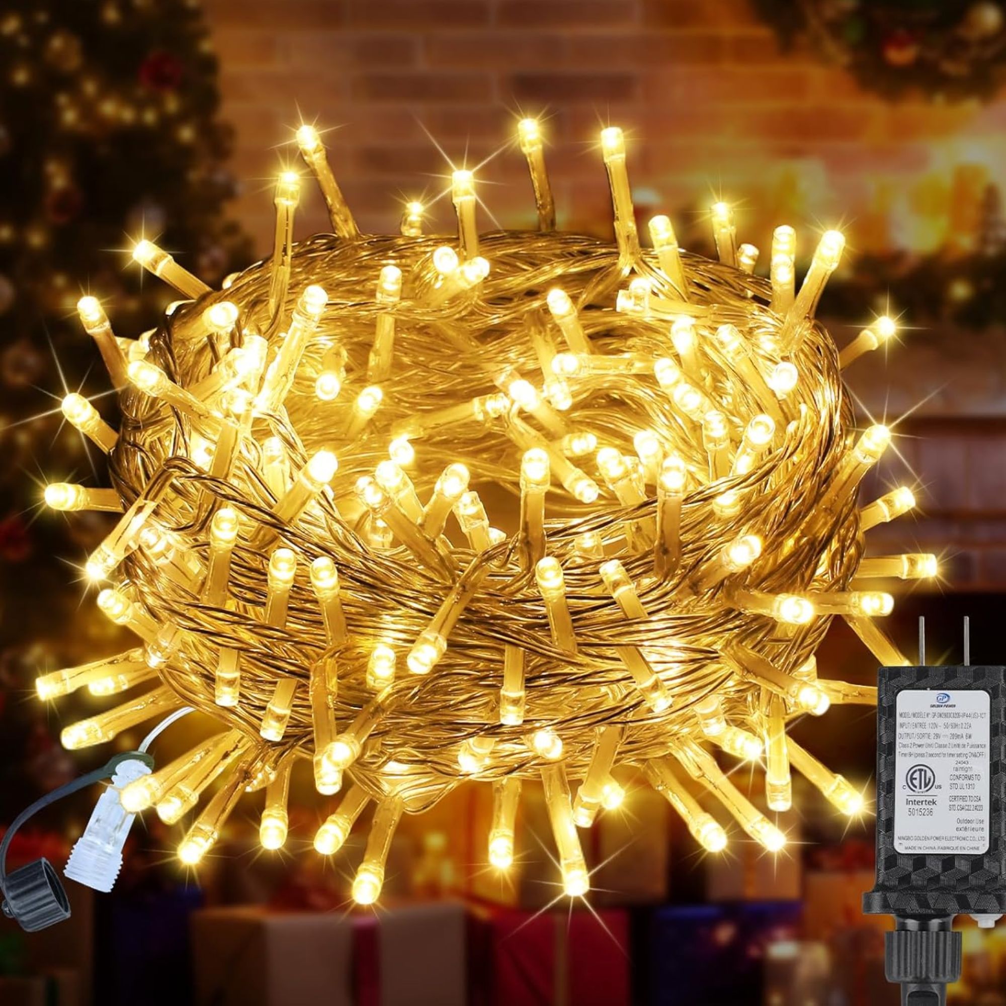 Christmas tree lights with socket