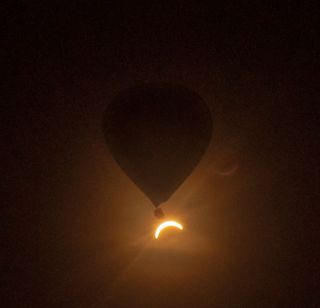 Solar Eclipse From a Hot Air Balloon