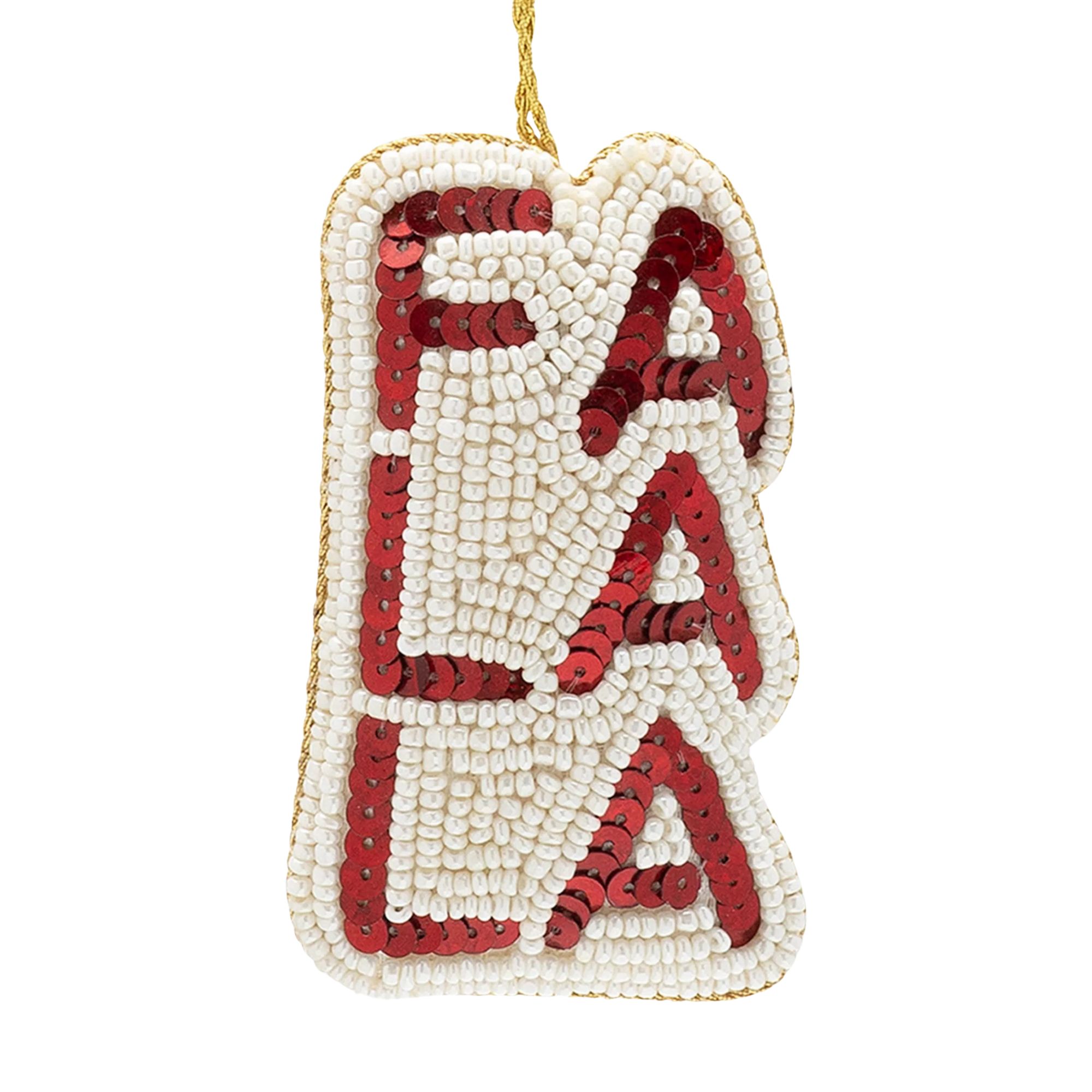 Beaded christmas ornament
