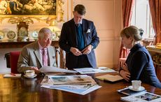 HRH Prince of Wales working with Mark Hedges and Paula Lester