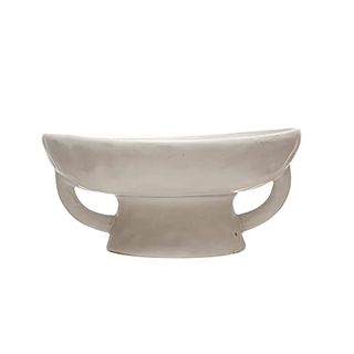 Creative Co-Op Stoneware Bowl W Reactive Glaze, White