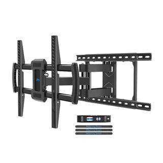 A black TV wall mount