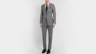 Tom Ford Shelton Slim-Fit Checked Wool, Mohair And Silk-Blend Suit