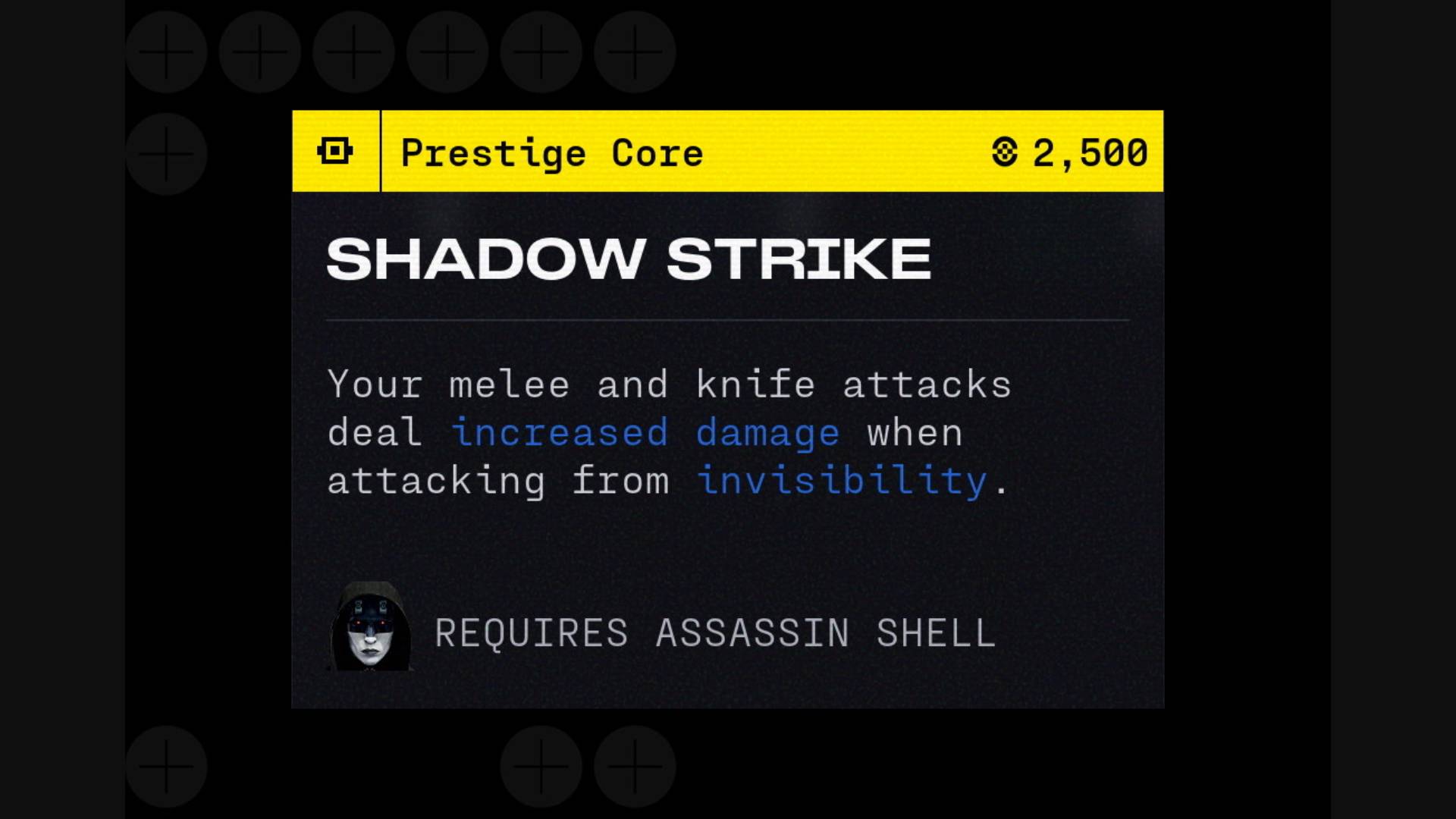 Marathon Assassin Shadow Strike Prestige Core