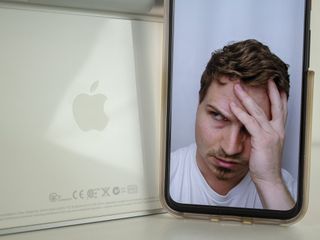 Apple Logo Facepalm Glare