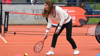 Kate Middleton playing tennis