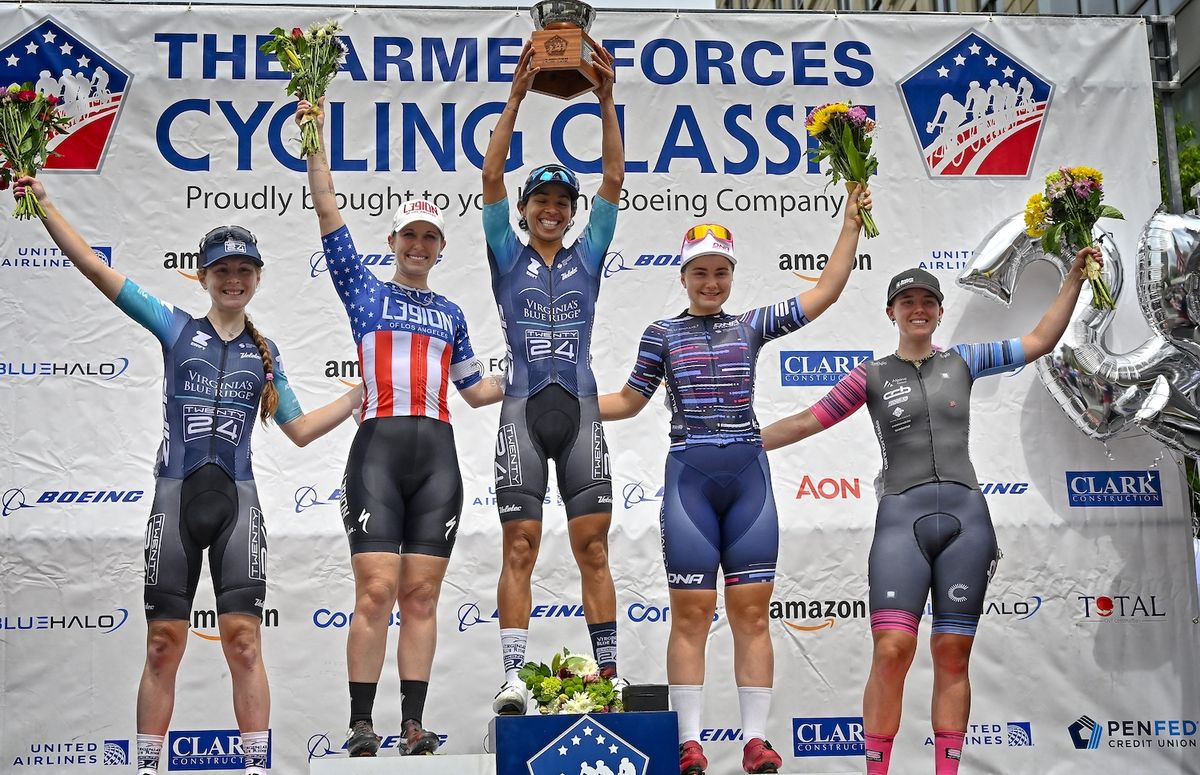 Women's podium at 2023 Clarendon Cup