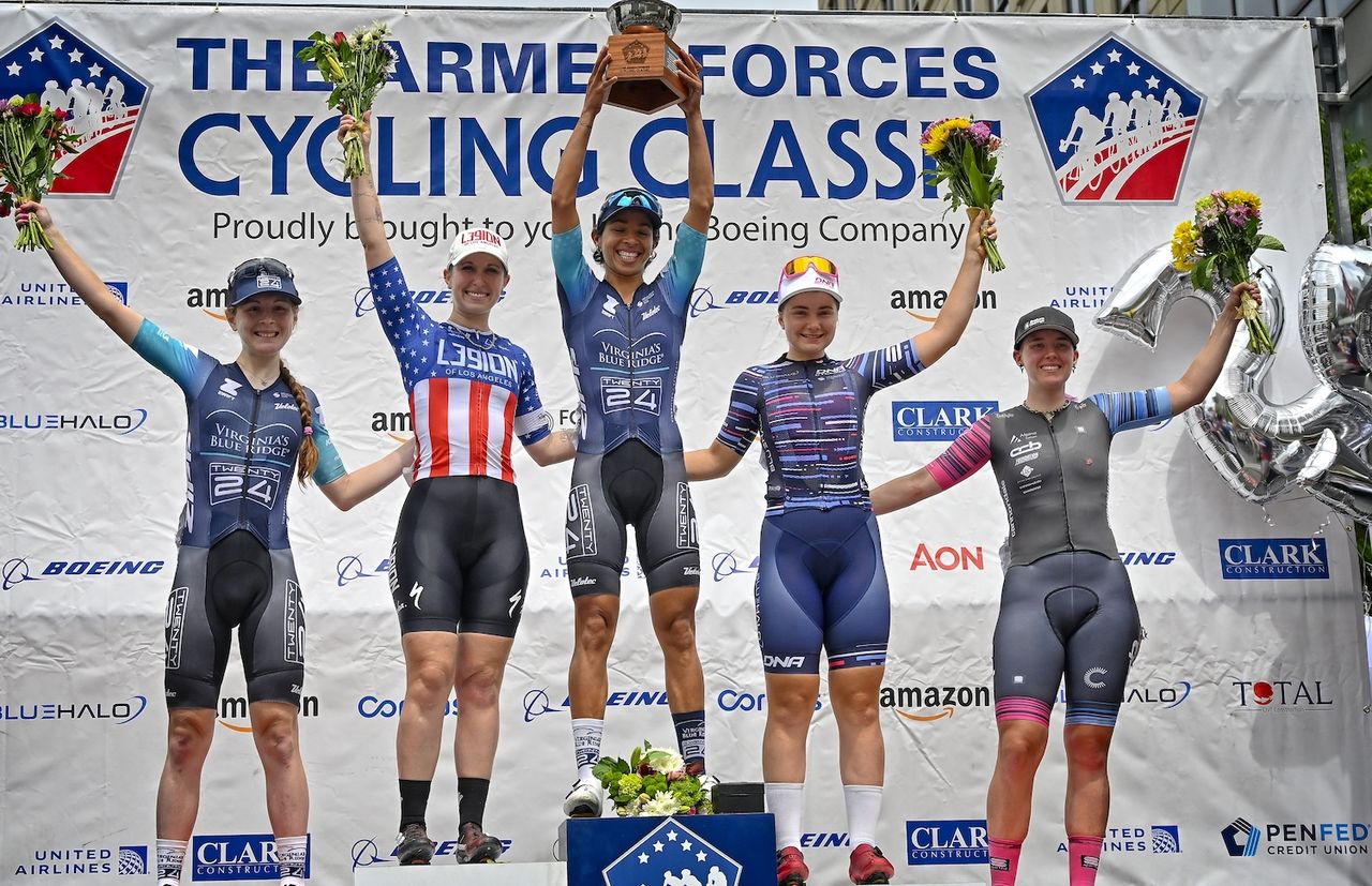 Women's podium at 2023 Clarendon Cup