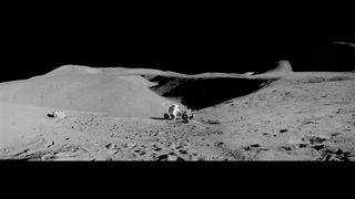 Astronauts from the Apollo mission used a lunar rover to go around the moon's surface.