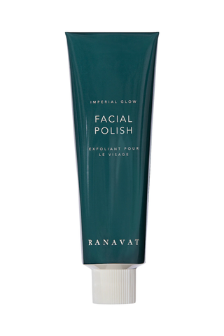 A tube of Ranavat facial polish set against a white background.