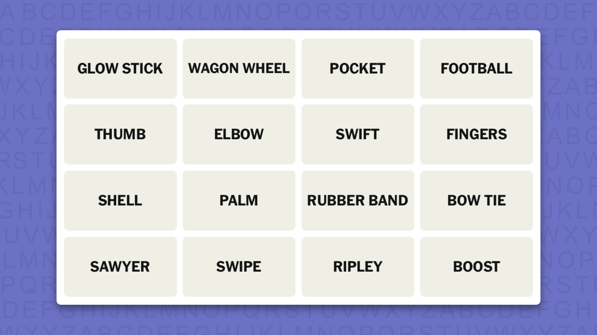 NYT Connections hints for game 1232 on a purple background