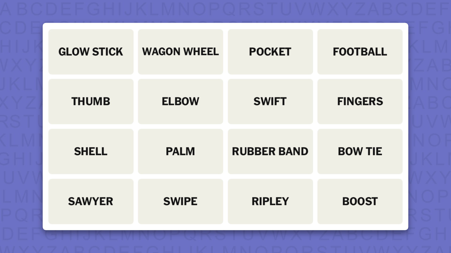 NYT Connections hints for game 1232 on a purple background