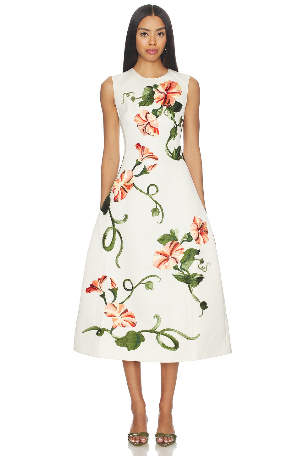 Cleo Applique Sleeveless Midi Dress
