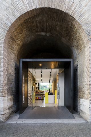 Electa Colosseum bookshop set within arch