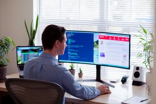 Man sitting at desk