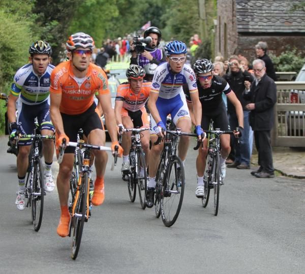 The leaders on stage 2's Alstonfields KOM