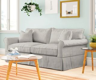 wayfair striped sleeper sofa