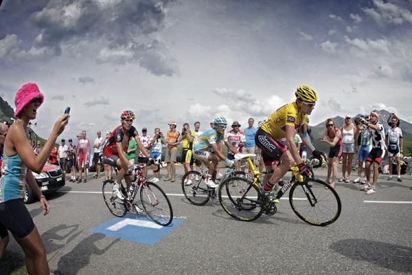 Race leader Cadel Evans (BMC) cracked on the Col de la Madeleine.