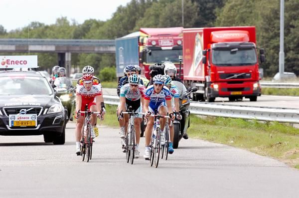 Matteo Trentin (Quick Step) on the front of the break.