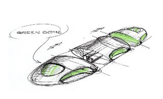 sketch of his Summer Club, designed and built for Heineken