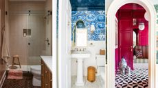 Three images of windowless rooms