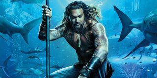 Aquaman Jason Momoa hanging with sharks