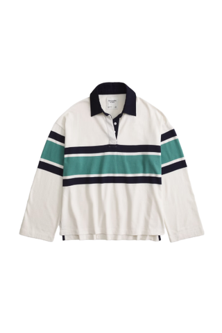 Abercrombie & Fitch Long-Sleeve Rugby Polo Top