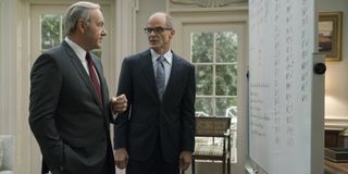 Kevin Spacey and Michael Kelly in House of Cards
