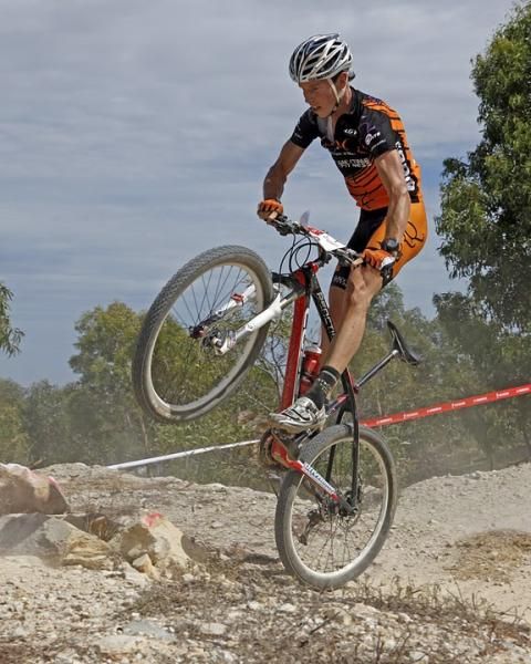Ben Henderson on the 4X section of the course