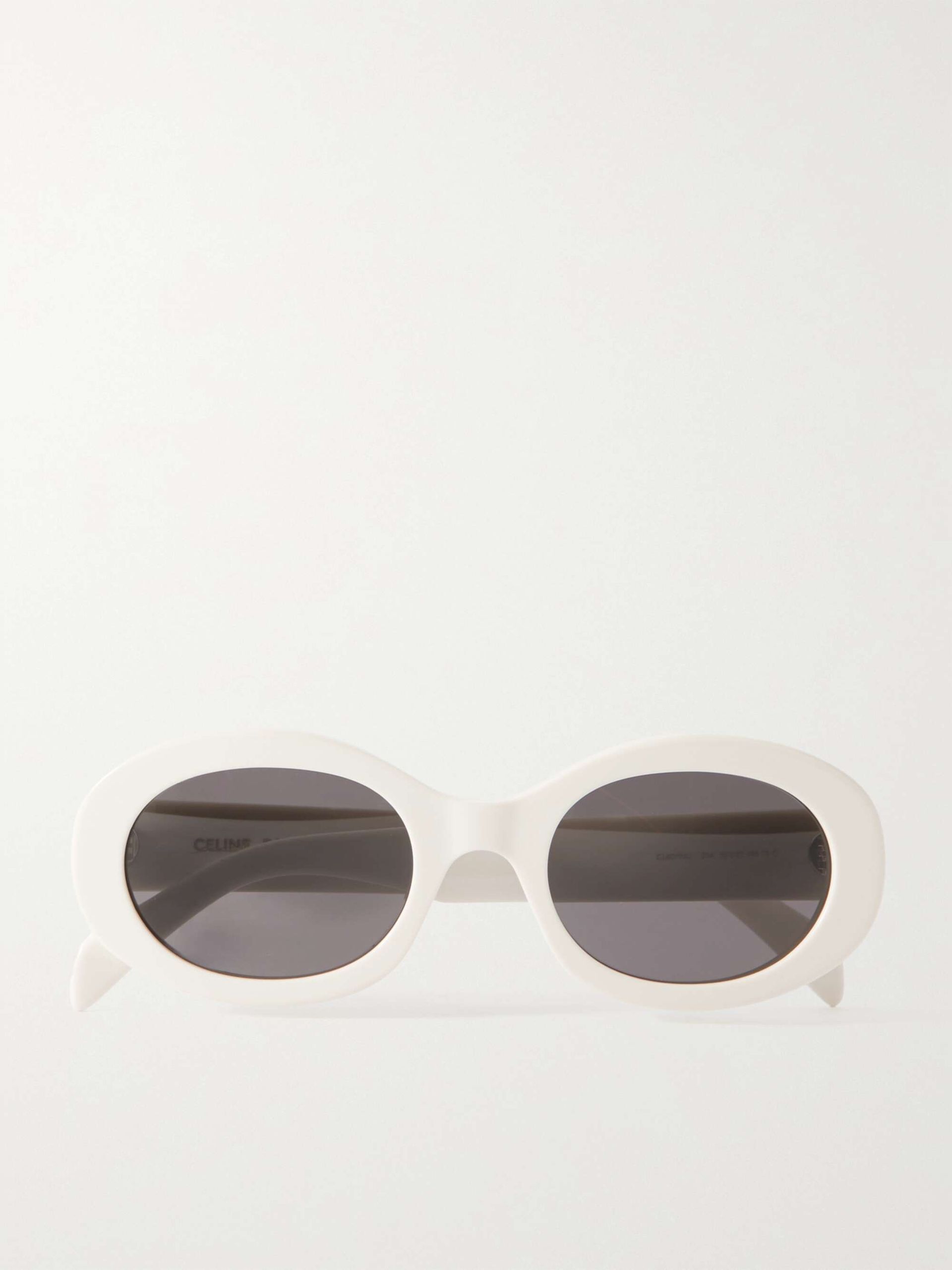 Triomphe Oval-Frame Acetate Sunglasses
