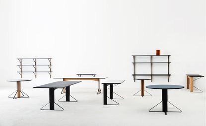 Collection of table and shelves by French designers Ronan and Erwan Bouroullec.