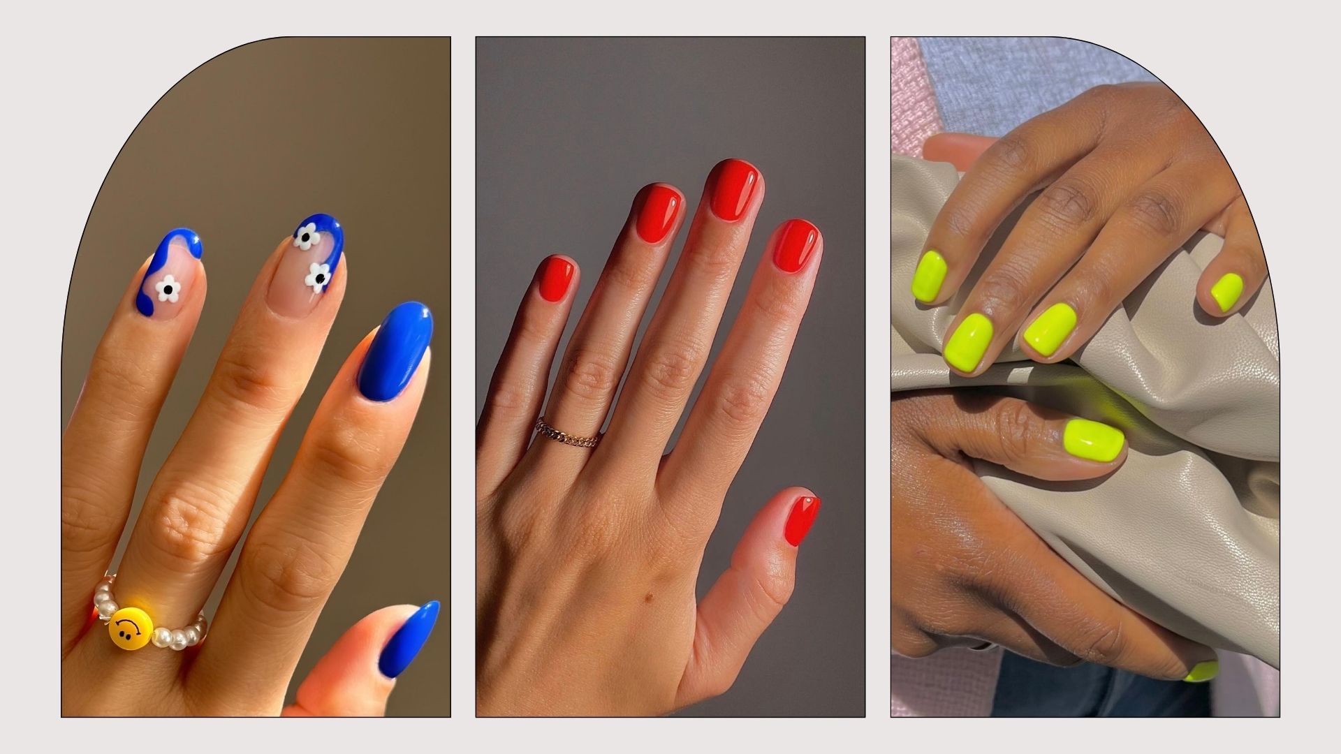 Summer nail colours collage