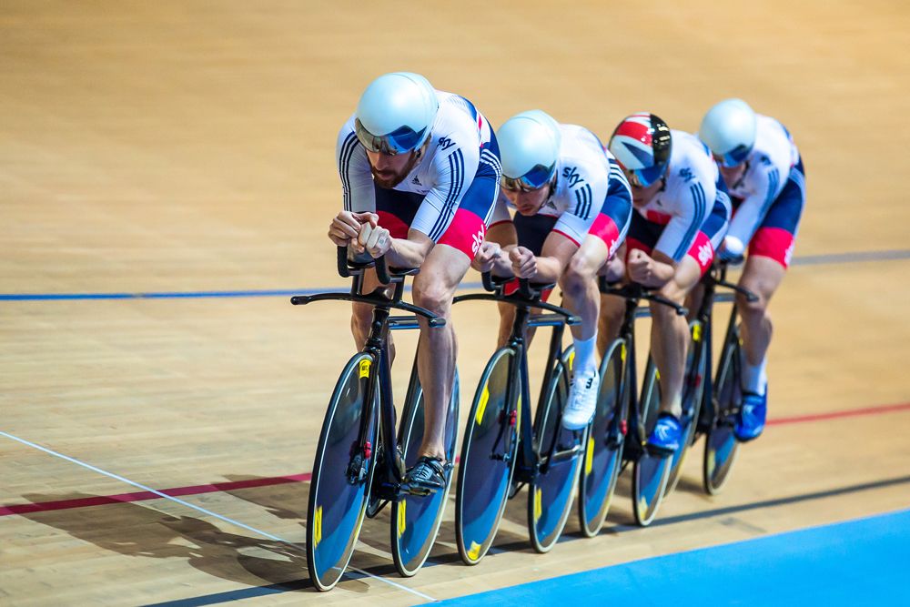 Bradley Wiggins takes a turn in the men's quartet