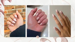 Our beauty team's February nails are in, and they're a wash of milky tones and pearlescent sheens