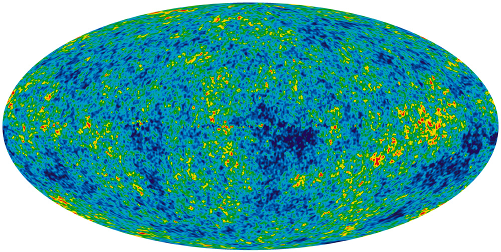 Cosmic microwave background from WMAP telescope