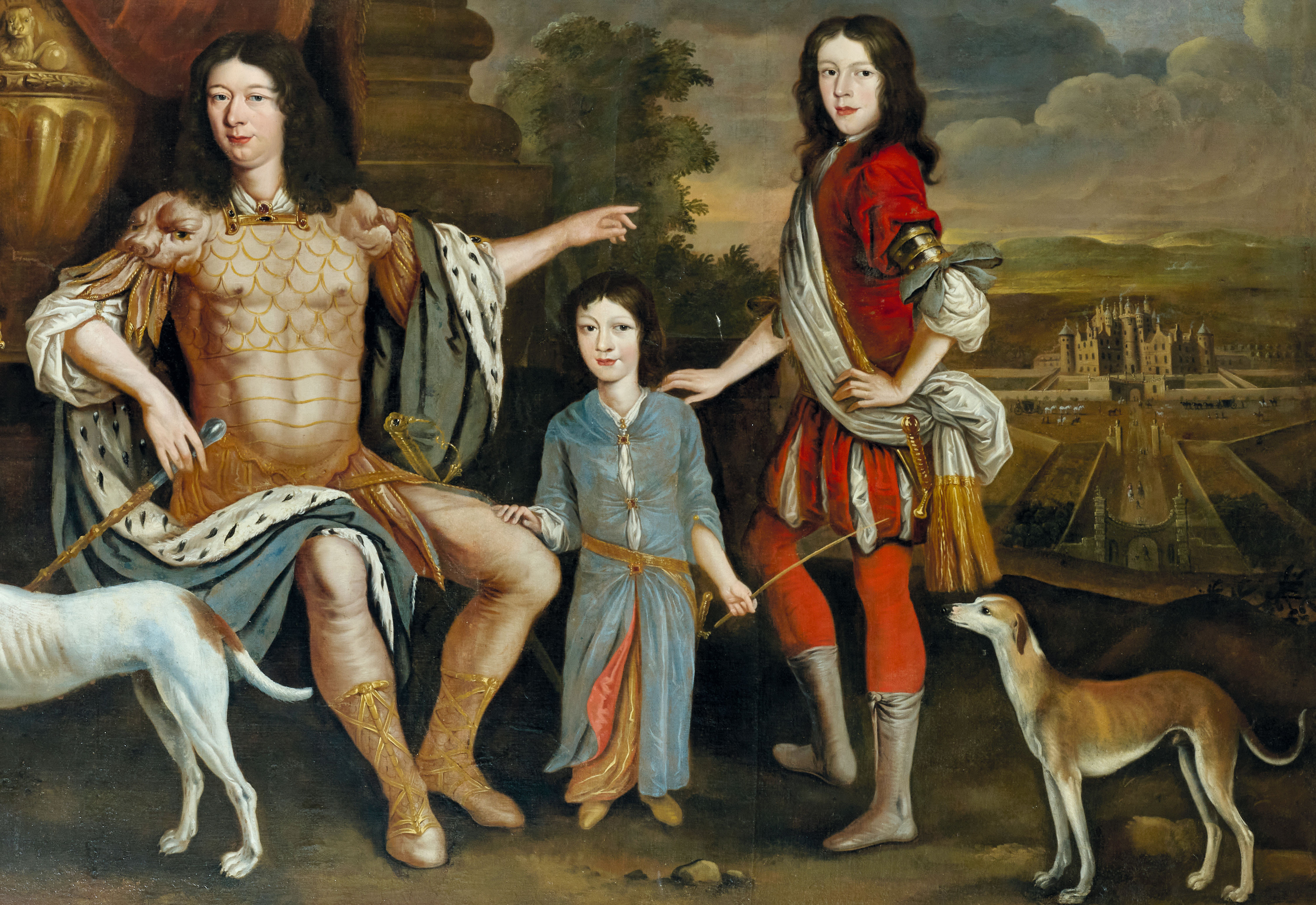 Portrait of three Scottish noblemen