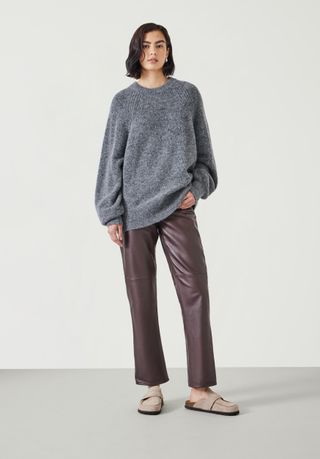 Colette Leather Straight Leg Trouser