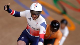 Jason Kenny won gold in the men’s track cycling keirin final