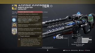 destiny 2 season of the lost agers scepter exotic weapon exotic catalyst astral alignment