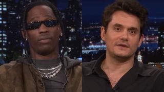 Travis Scott and John Mayer split image