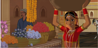 Still from the animated film Bombay Rose
